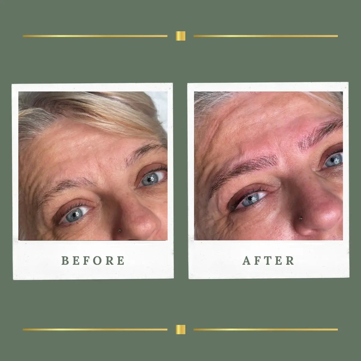 Thickening brows with natural hair strokes, Nottinghamshire