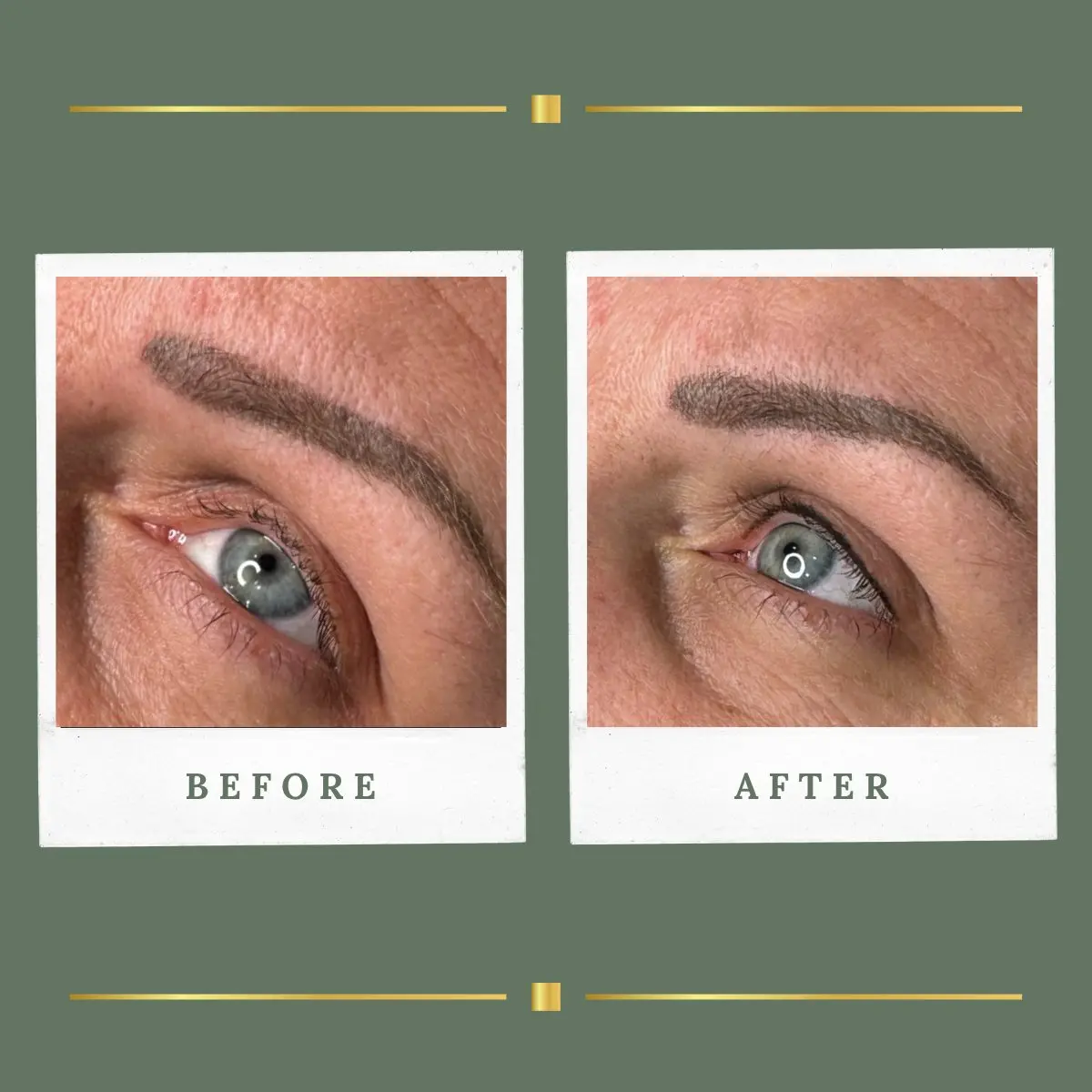 Permanent lash line enhancement, client from Southwell
