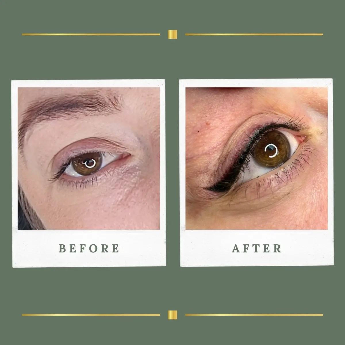 Classic winged permanent eyeliner, client from Mansfield