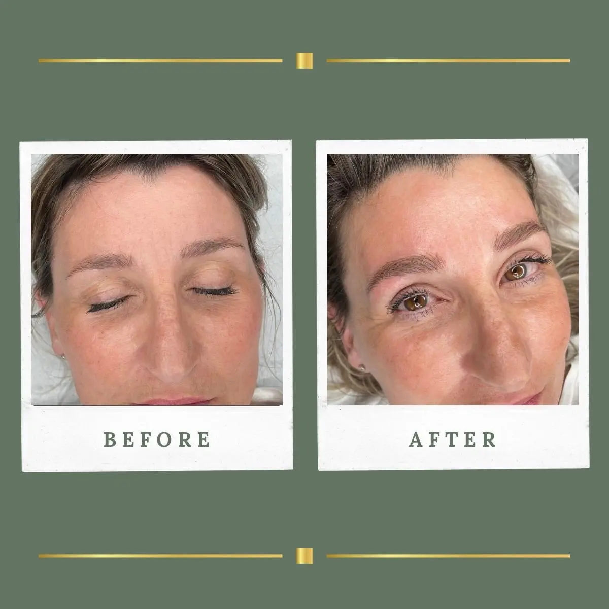 Natural brow permanent makeup result at Rachel Aesthetics, Farnsfield
